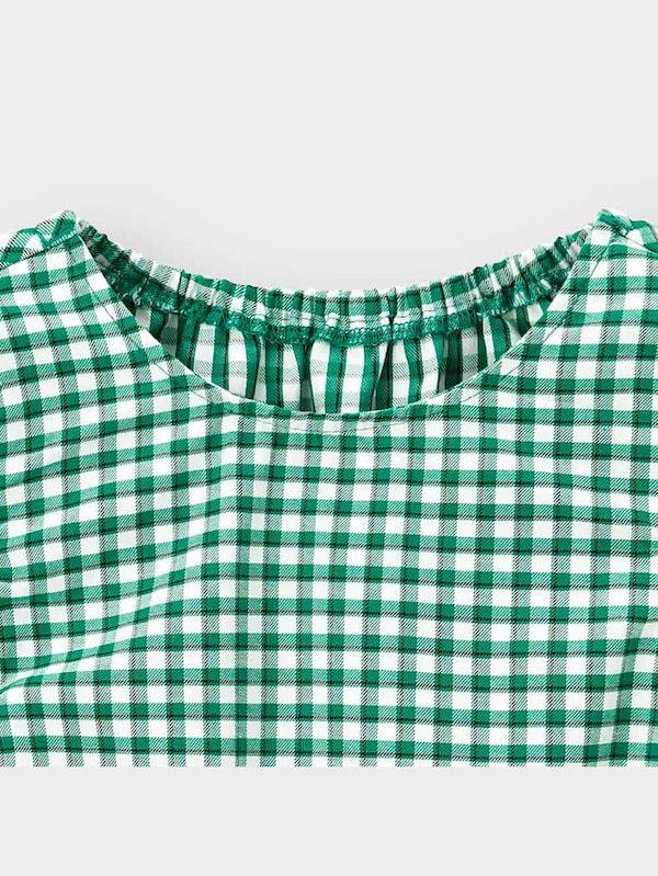 GIRLSギンガムチェックブラウス(半袖)+X(セットアップ可能)