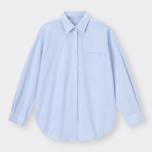 オーバーサイズシャツ(長袖)-BLUE