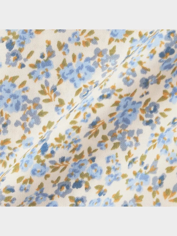 フラワープリントティアードシャツワンピース(長袖)