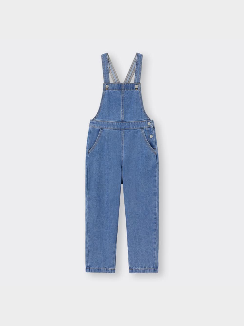 【新品同様・完売】GU ベアトップサロペットパンツ XXL 68 Blue GU公式 | ベアトップサロペットパンツ