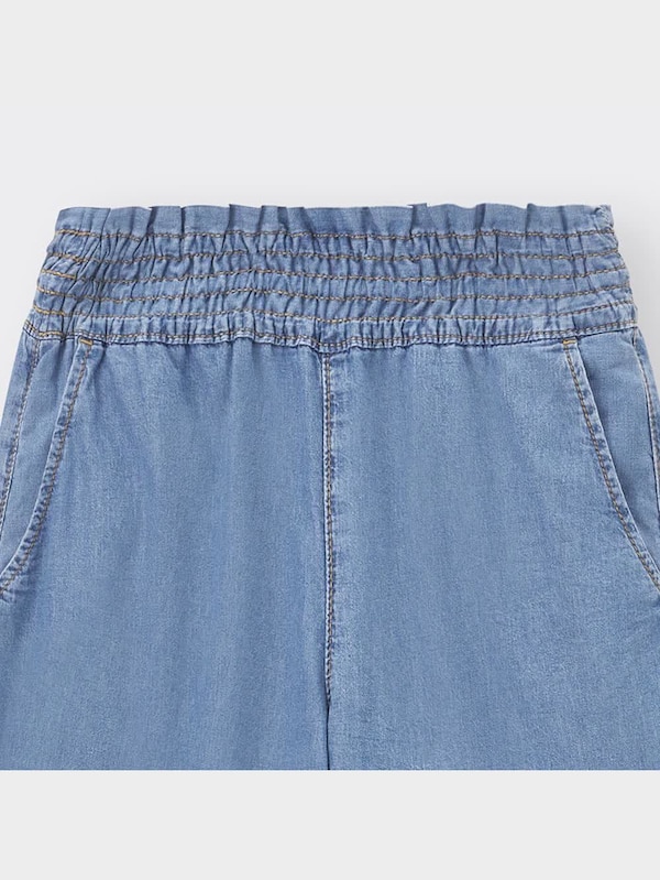 GIRLSライトデニムイージーワイドパンツ