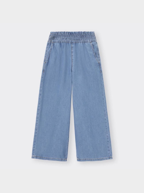 GIRLSライトデニムイージーワイドパンツ