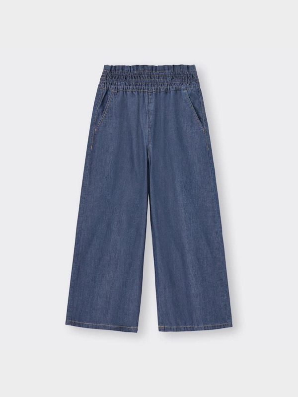GIRLSライトデニムイージーワイドパンツ