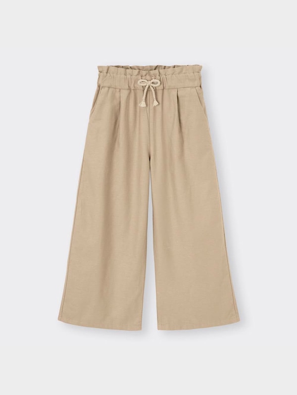 GIRLSリネンブレンドイージーワイドパンツ