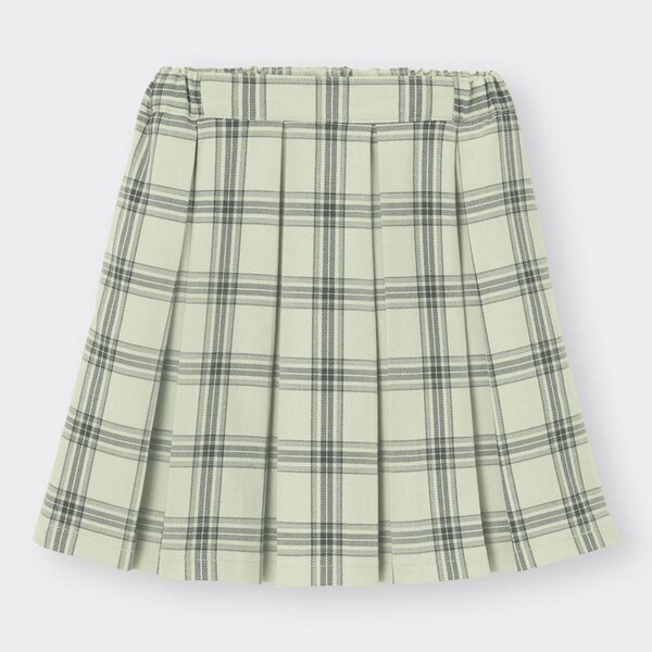 GIRLSチェックプリーツスカート+E-GREEN