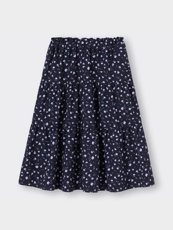 GIRLSフラワープリントティアードスカート(セットアップ可能)