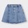 GIRLSライトデニムフロントボタンスカート-BLUE
