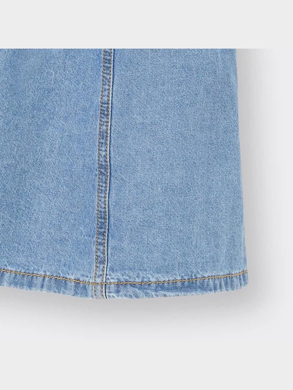 GIRLSライトデニムフロントボタンスカート