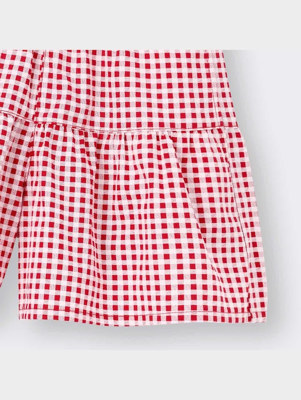 GIRLSティアードキュロット(ギンガムチェック)