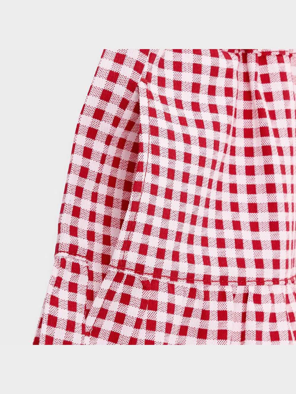 クロ商品 GU公式 | GIRLSティアードキュロット(ギンガムチェック)