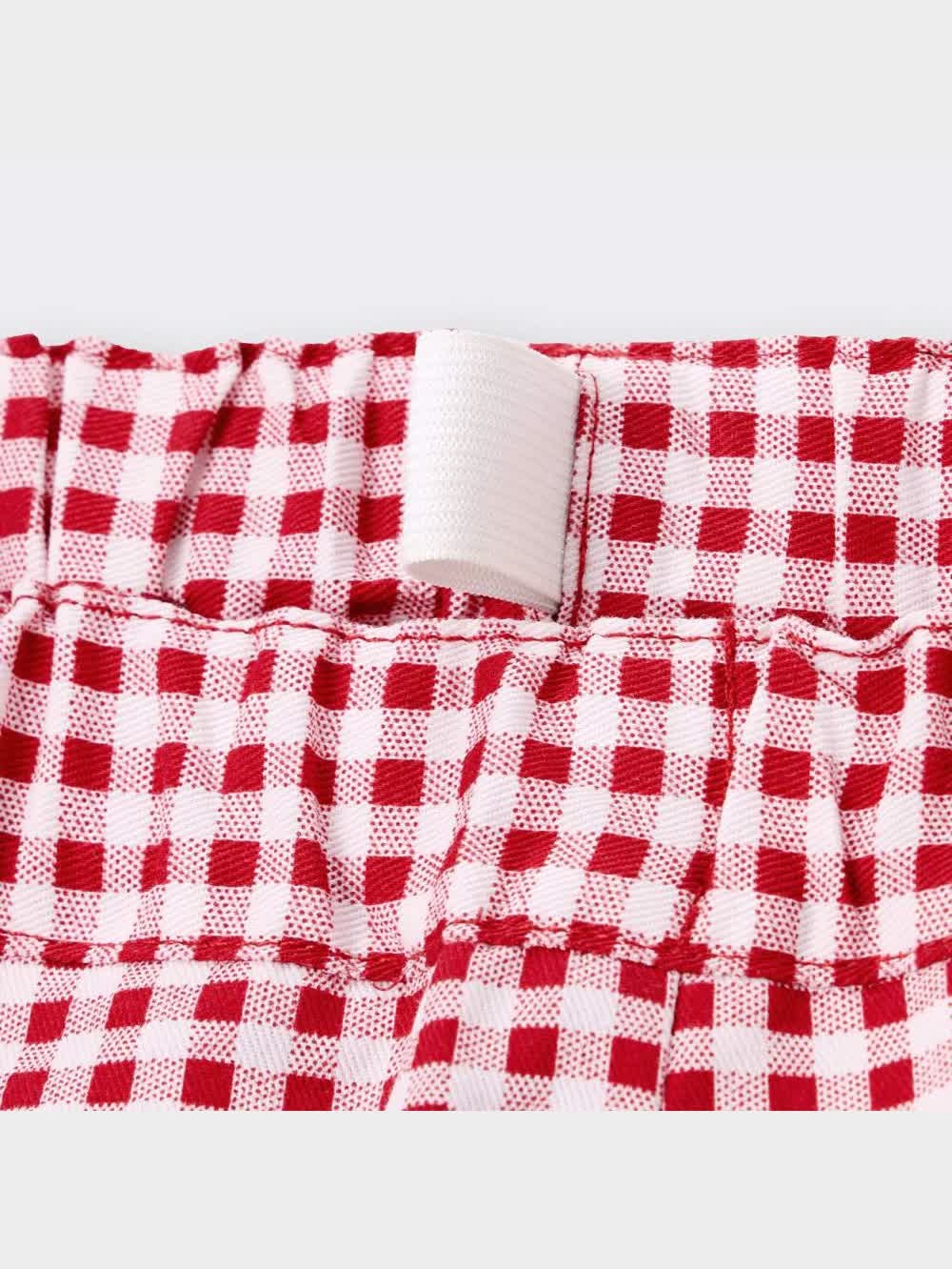 GU公式 | GIRLSティアードキュロット(ギンガムチェック)