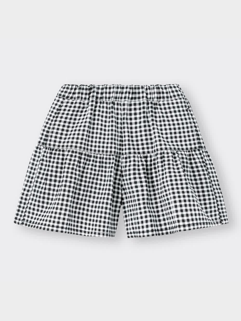 クロ商品 GU公式 | GIRLSティアードキュロット(ギンガムチェック)