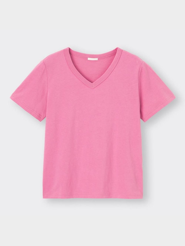 コットンVネックT(半袖)+E