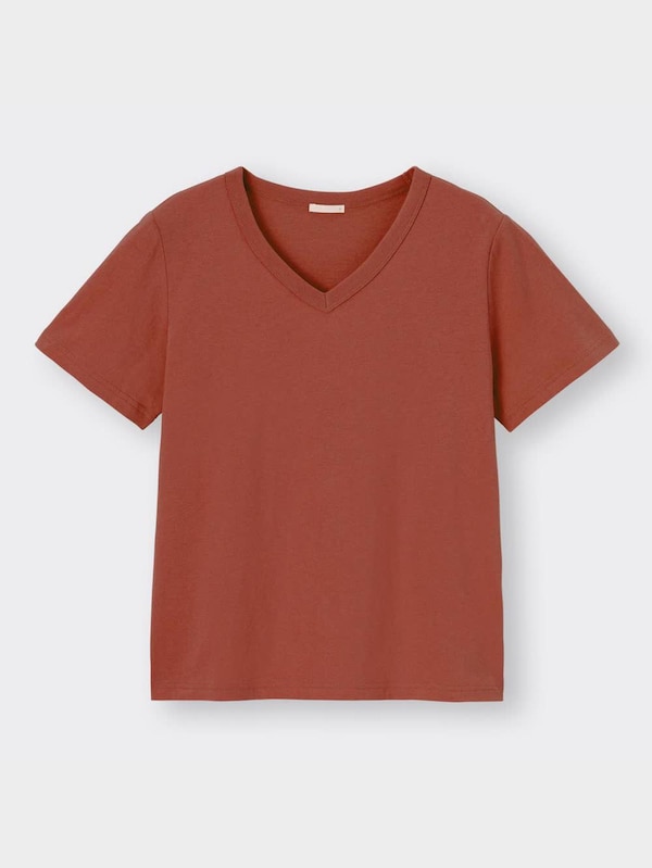 コットンVネックT(半袖)+E