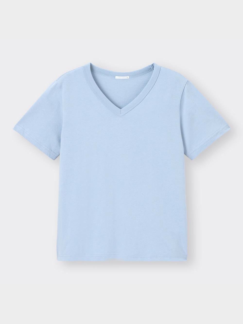 GU公式 | コットンVネックT(半袖)+E