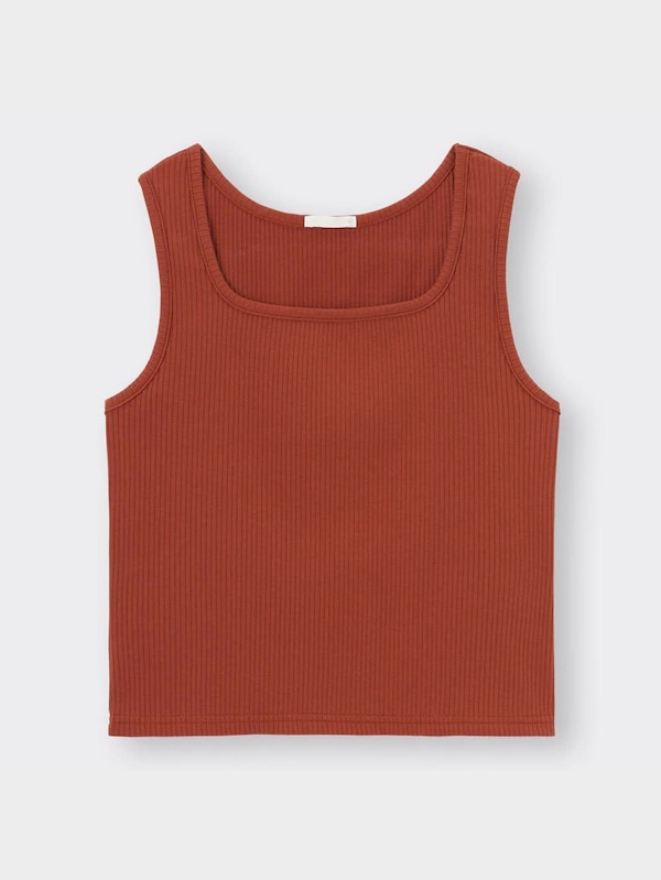 リブクロップドタンクトップ