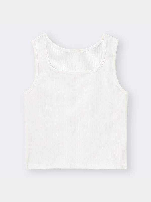 リブクロップドタンクトップ