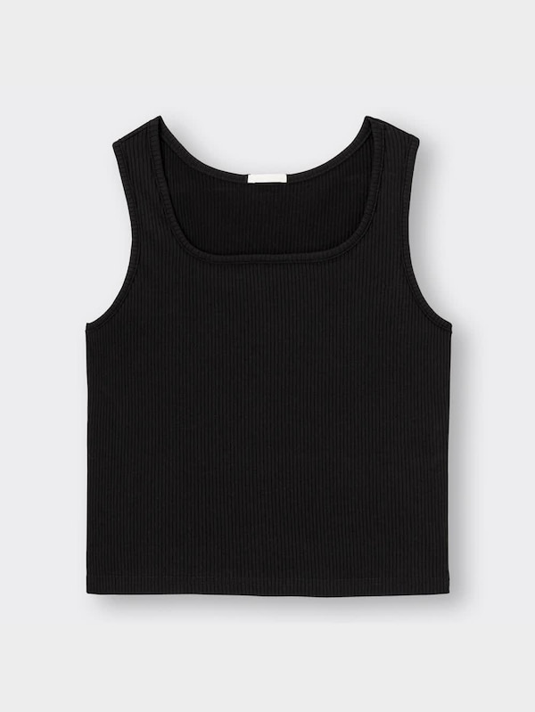 リブクロップドタンクトップ