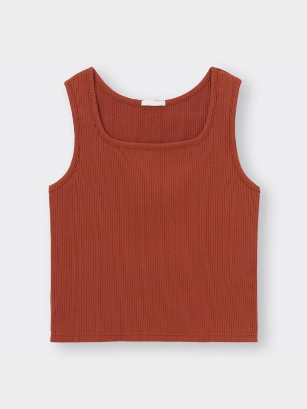 リブクロップドタンクトップ