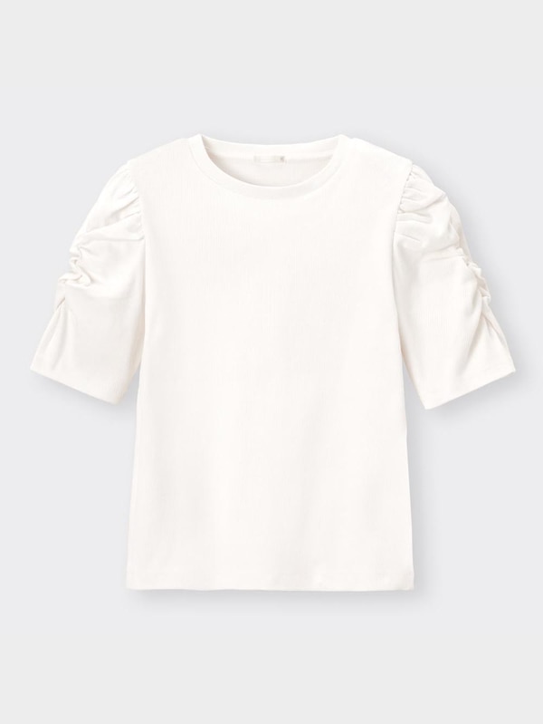 リブボリュームスリーブコンパクトT(半袖)