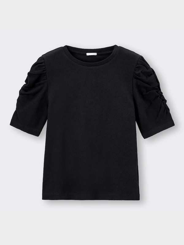 リブボリュームスリーブコンパクトT(半袖)