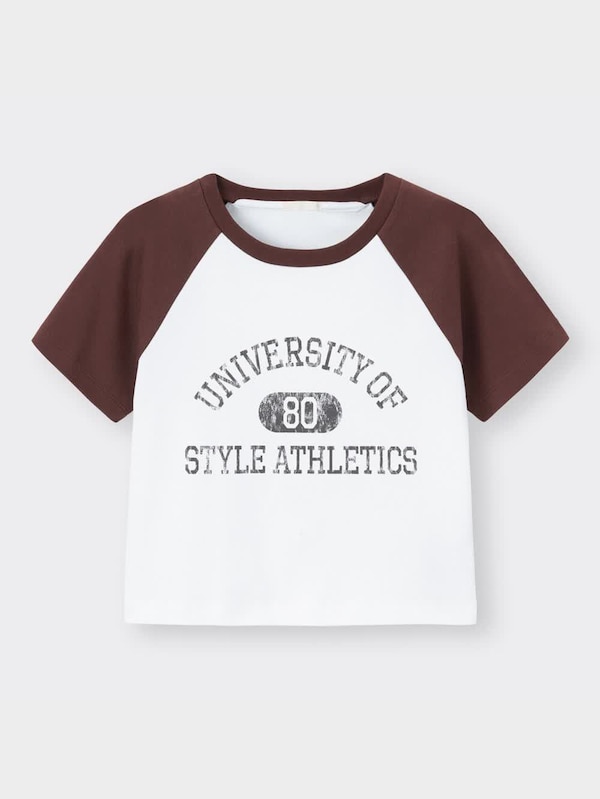 グラフィックラグランスリーブミニT(半袖)(ロゴ)