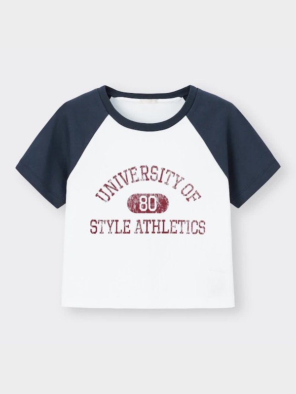 グラフィックラグランスリーブミニT(半袖)(ロゴ)