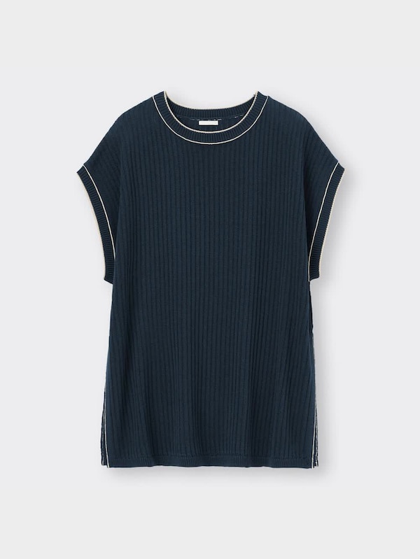 バイカラーニットチュニック(半袖)RS+X