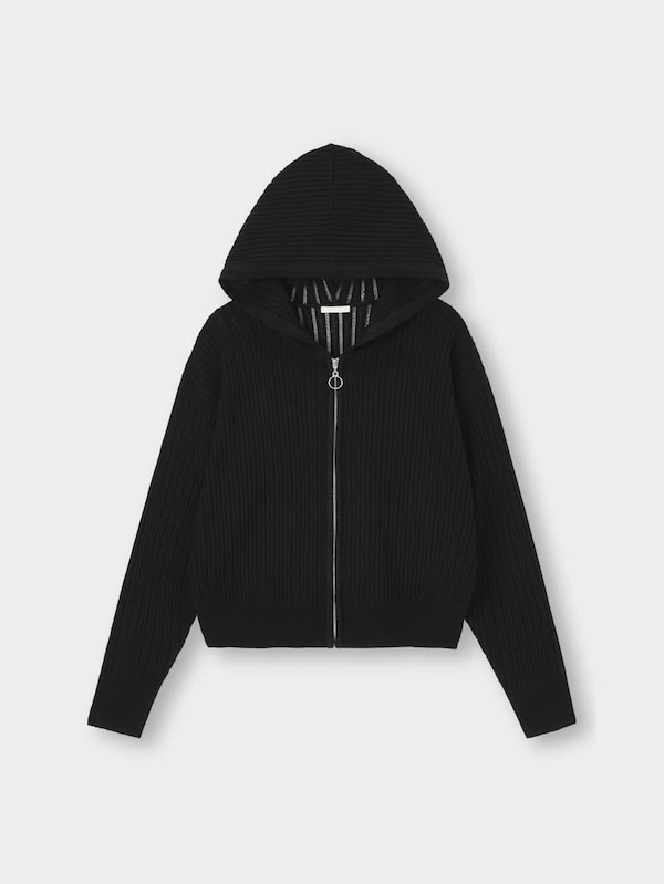 レーシーフーディニットカーディガン(長袖)RS+E