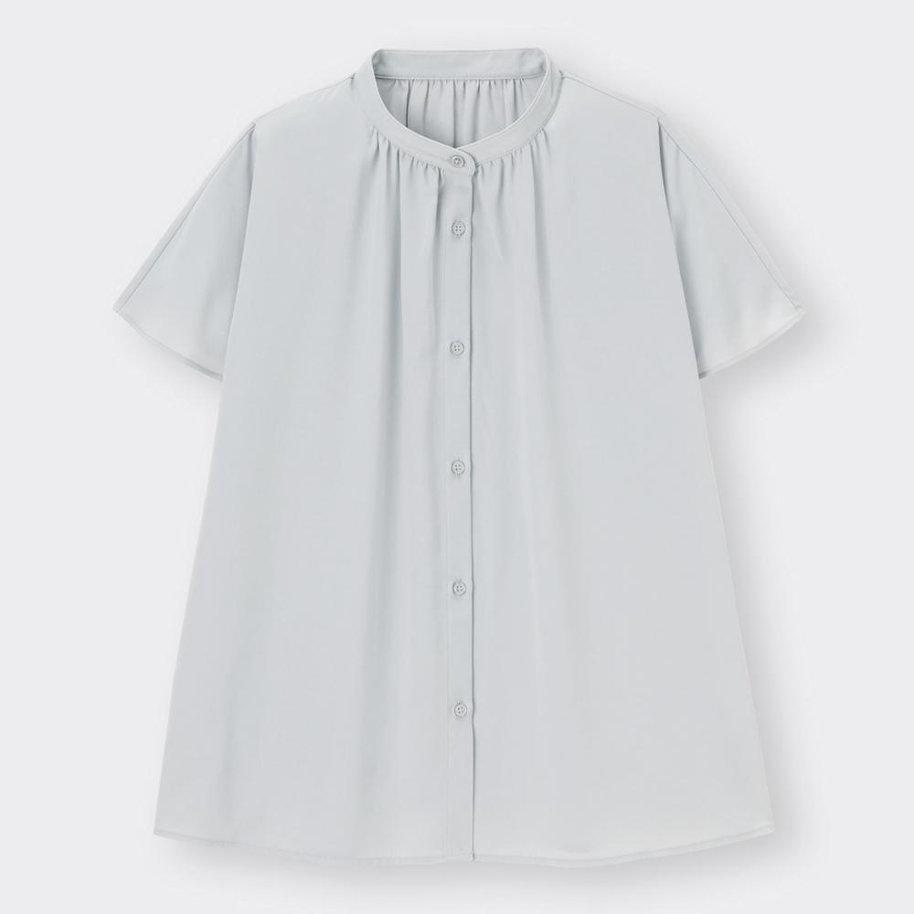 GU公式 | エアリーバンドカラーシャツ(半袖) | ファッション通販サイト