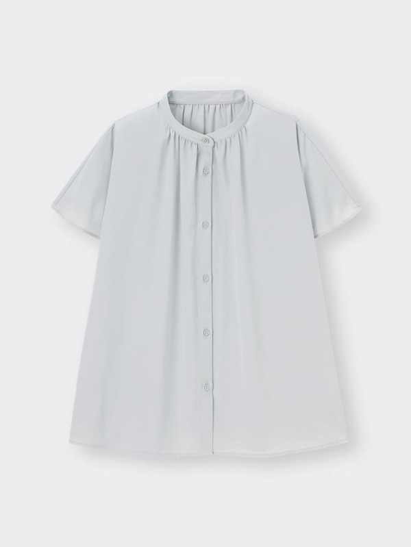 エアリーバンドカラーシャツ(半袖)