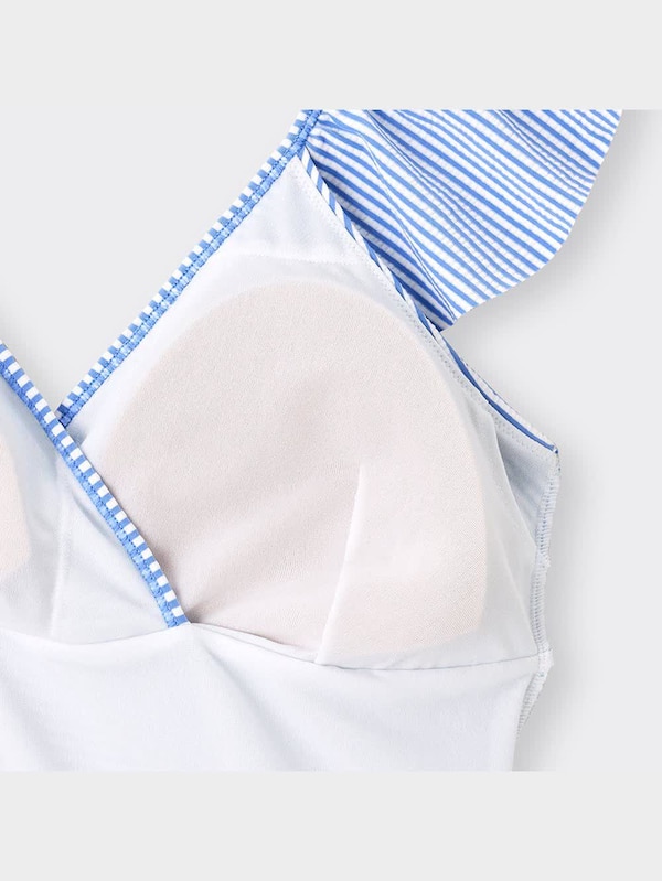 フリルストライプスイムワンピースGA+X