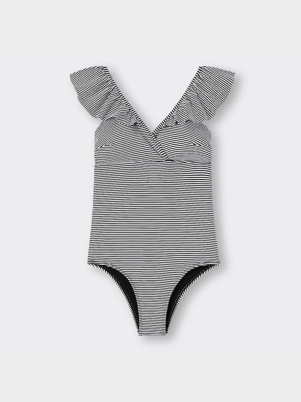 フリルストライプスイムワンピースGA+X