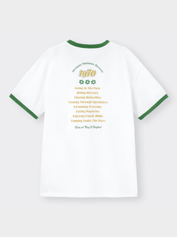 グラフィックオーバーサイズT(半袖)YG+E