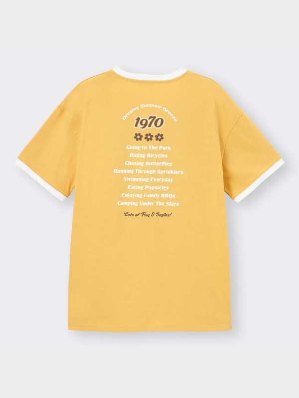 グラフィックオーバーサイズT(半袖)YG+E