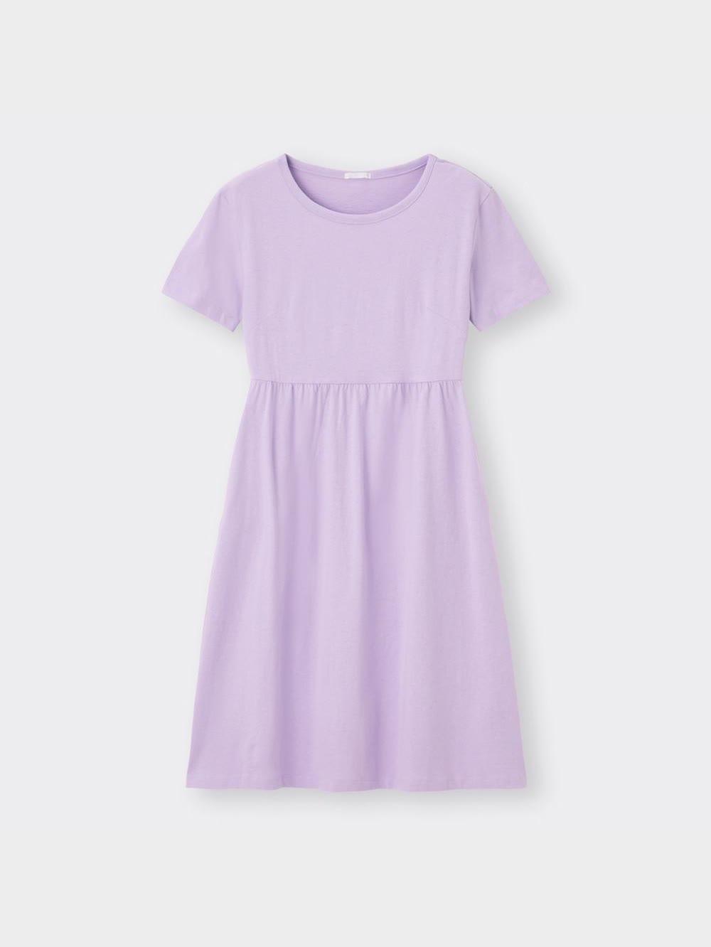 GU公式 | ウエストギャザーワンピース(半袖)OSB+EC