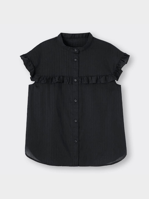 フリルブラウス(半袖)