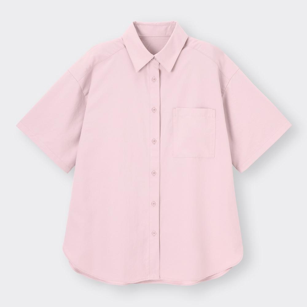 （GU）オーバーサイズシャツ(5分袖)