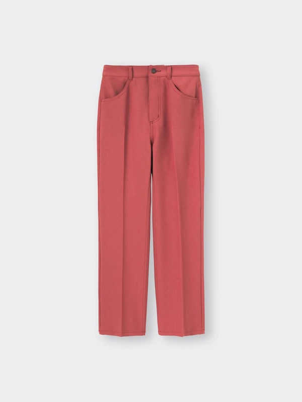 センタープレスカラーストレートパンツ