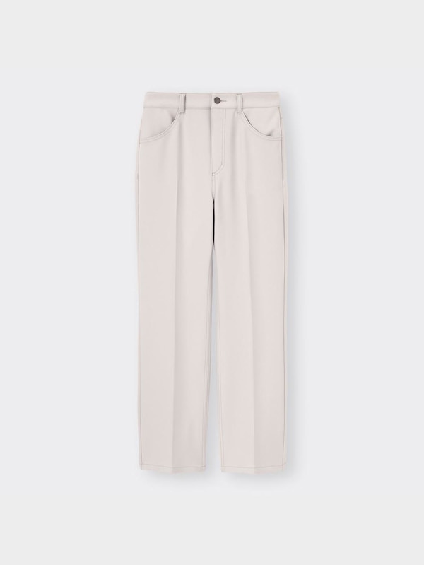 センタープレスカラーストレートパンツ