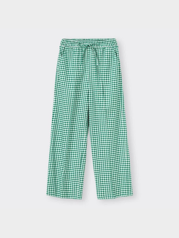 チェックイージーセミワイドパンツ