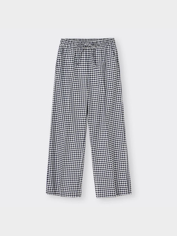 チェックイージーセミワイドパンツ