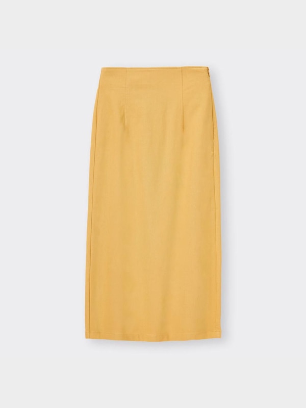 レースアップナローミディースカート