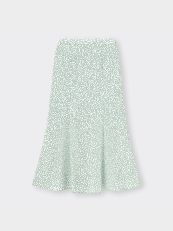 フラワープリントマーメイドロングスカート