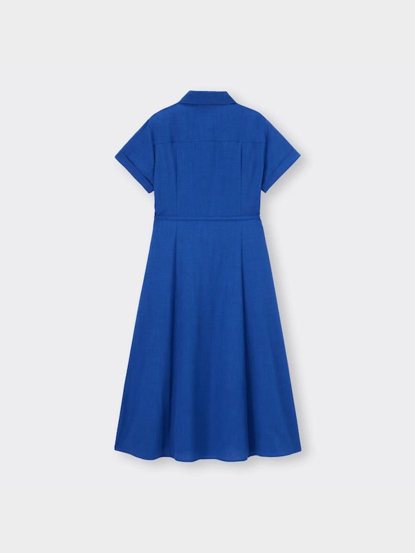 カラーシャツワンピース(半袖)