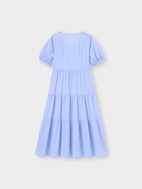 Vネックティアードワンピース(5分袖)