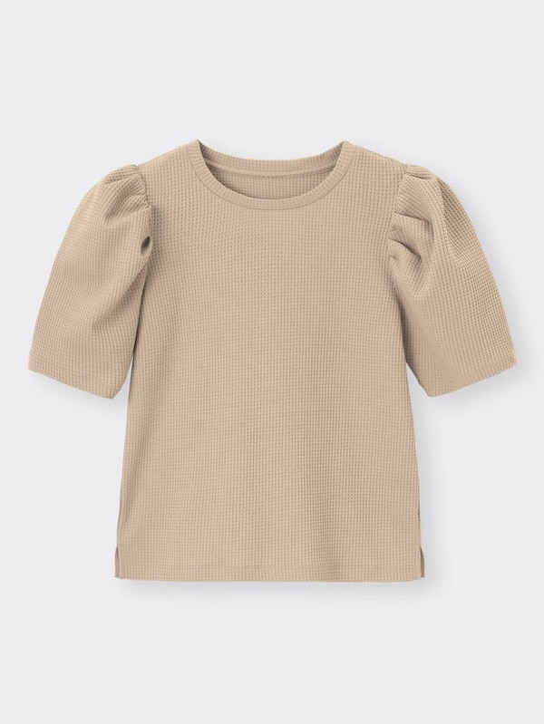 ワッフルボリュームスリーブT(5分袖)Q