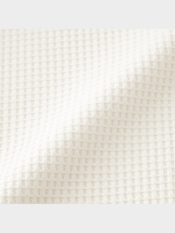 ワッフルボリュームスリーブT(5分袖)Q