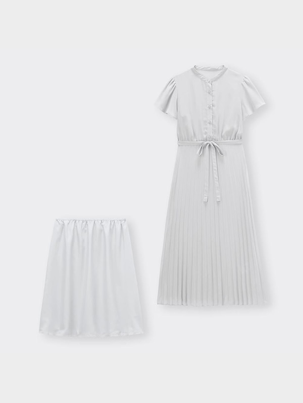 プリーツワンピース(半袖)Z+E