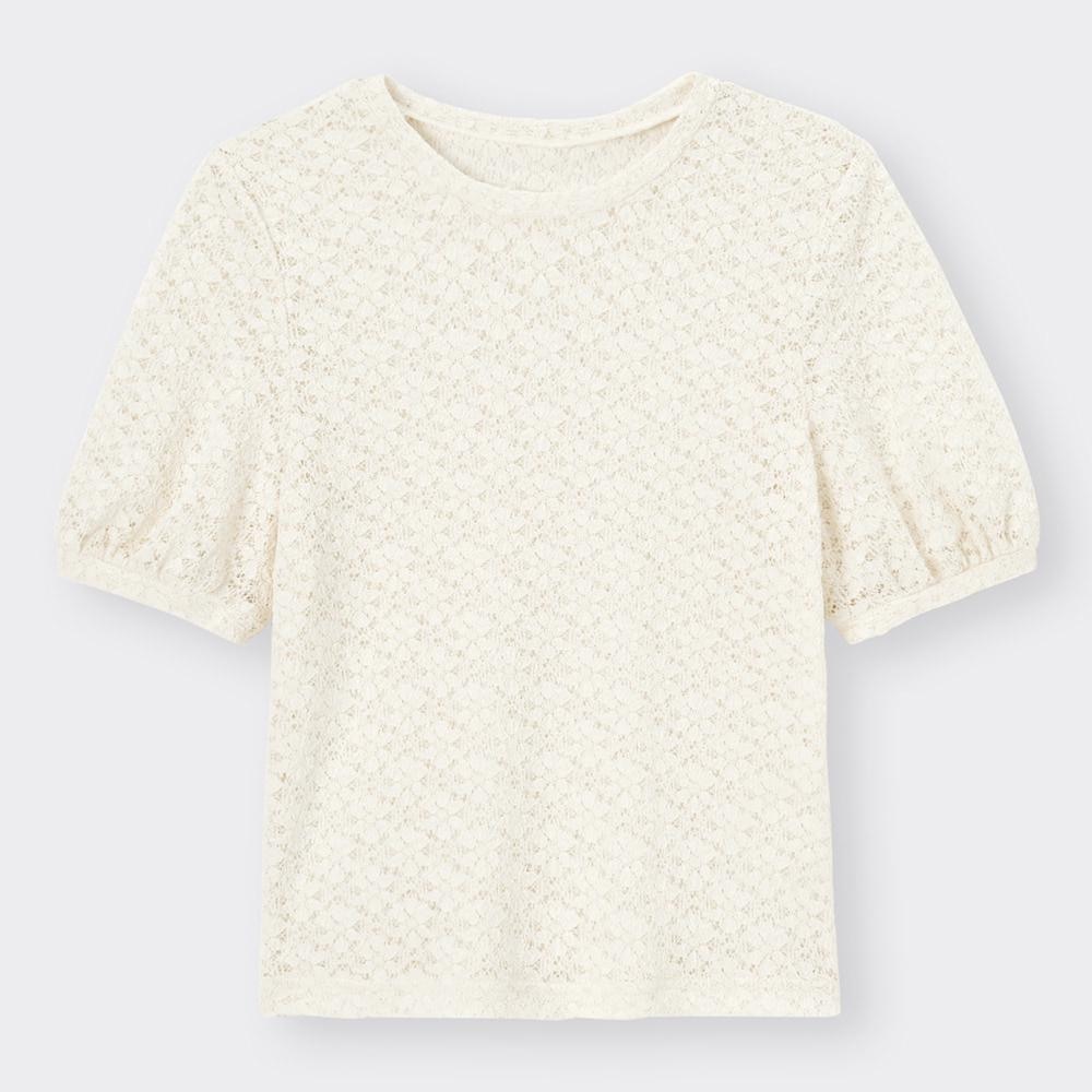 GU 白レースTシャツ Sサイズ - Tシャツ